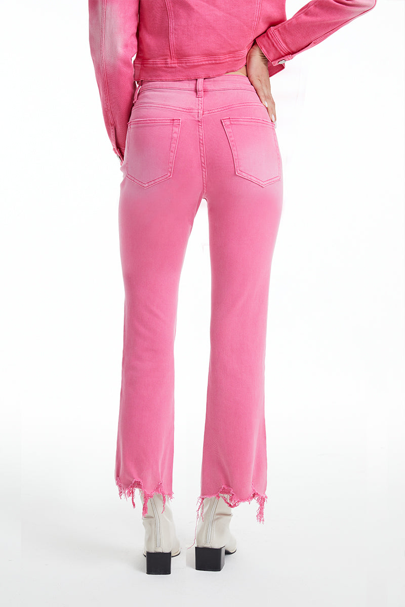 HIGH RISE VINTAGE CROP FLARE JEANS BYF1102