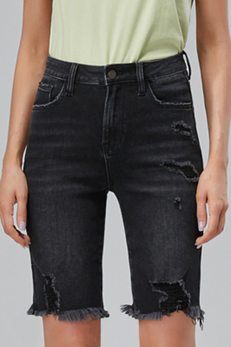 HIGH RISE DENIM SHORTS BYH6018