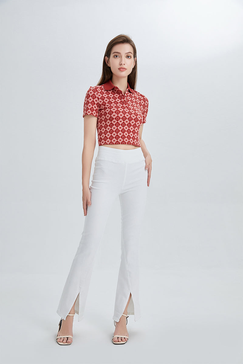 HIGH RISE FLARE JEANS BYF1073