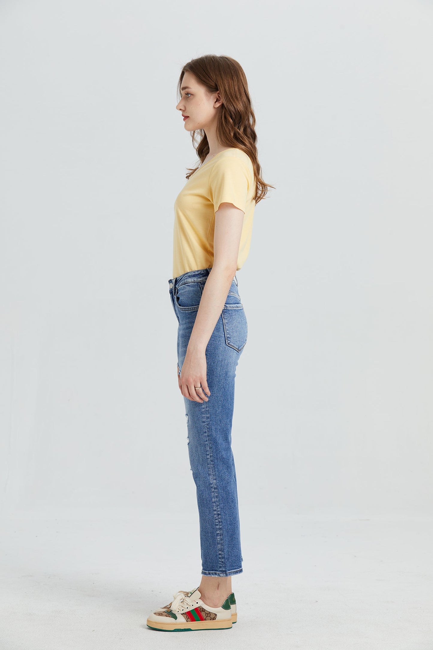 MID RISE STRAIGHT LEG JEANS BYT5013