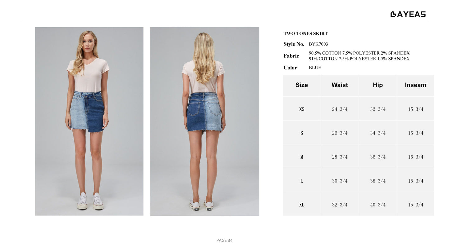 HIGH RISE DENIM SKIRTS BYK7003