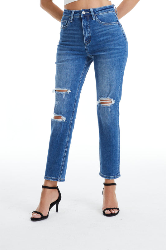 HIGH RISE MOM JEANS BYM3009