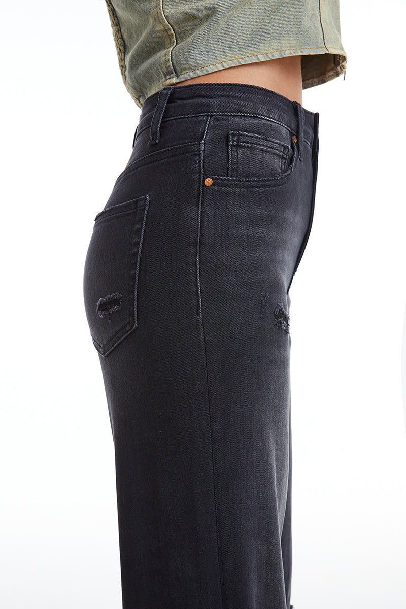 HIGH RISE FLARE JEANS BYF1104