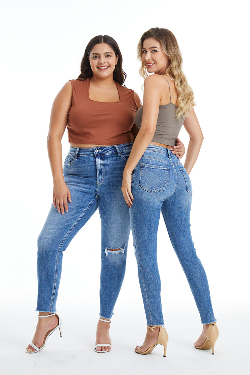 HIGH RISE CROP SKINNY JEANS BYS2119