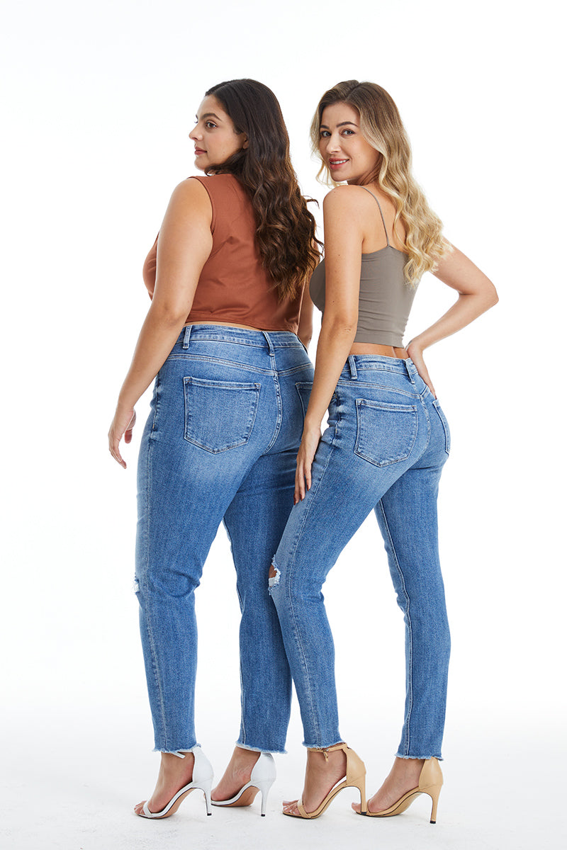 HIGH RISE CROP SKINNY JEANS BYS2119-P