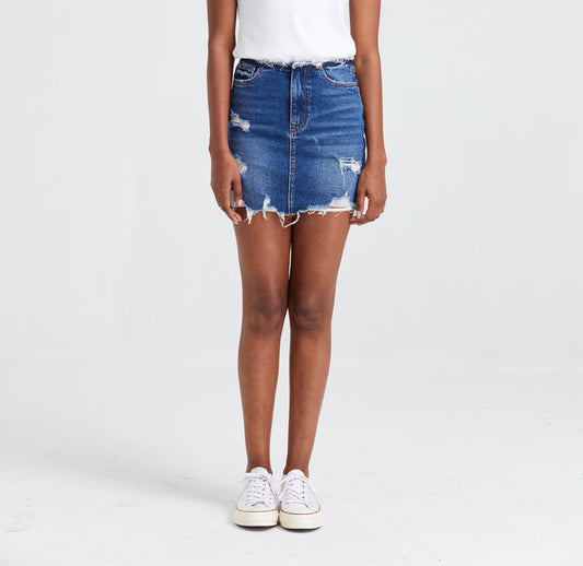 HIGH RISE DENIM SKIRTS BYK7004