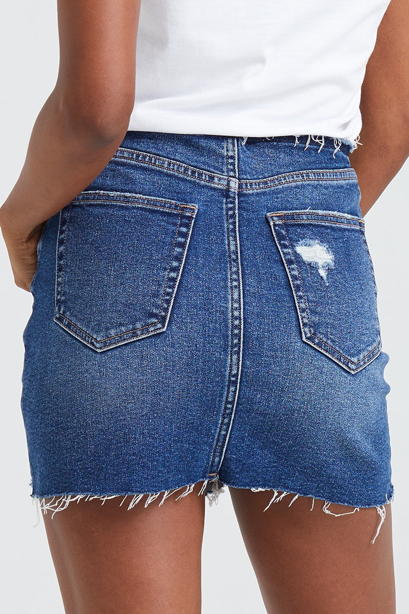 HIGH RISE DENIM SKIRTS BYK7004