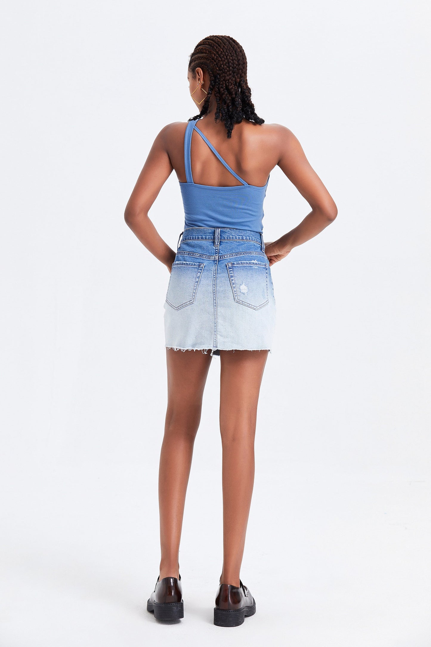 HIGH RISE DENIM SKIRTS BYK7002