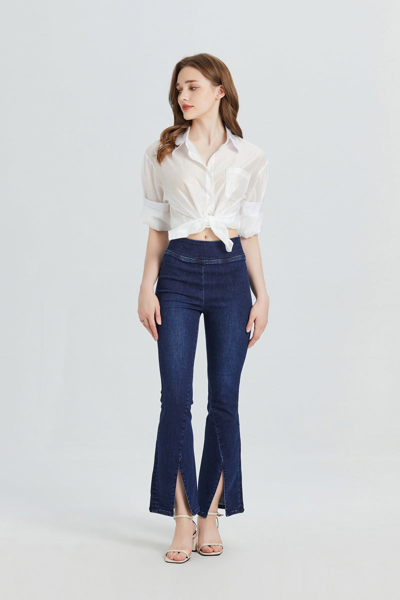 HIGH RISE FLARE JEANS BYF1072