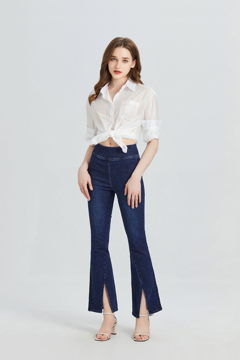 HIGH RISE FLARE JEANS BYF1072