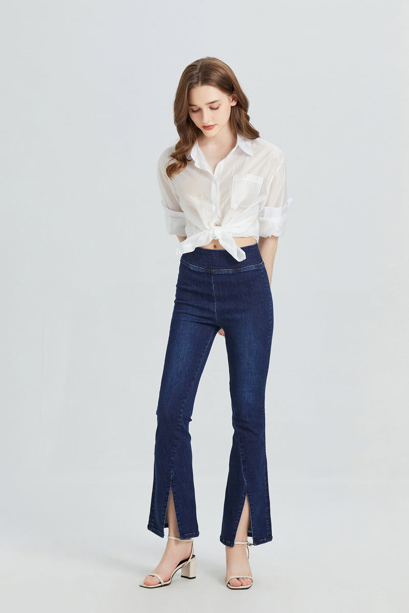 HIGH RISE FLARE JEANS BYF1072