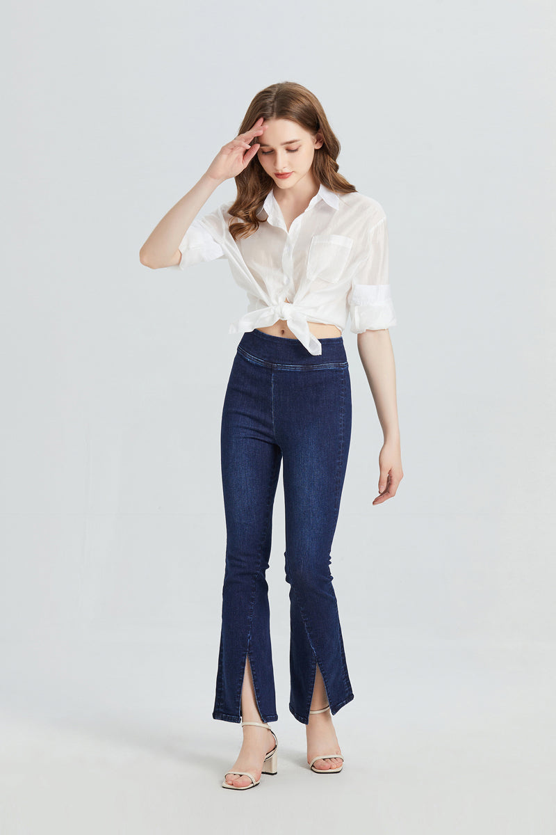 HIGH RISE FLARE JEANS BYF1072
