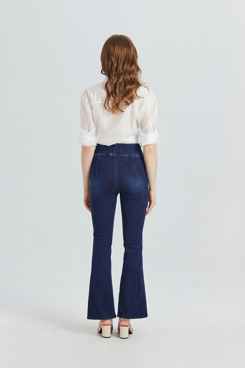 HIGH RISE FLARE JEANS BYF1072