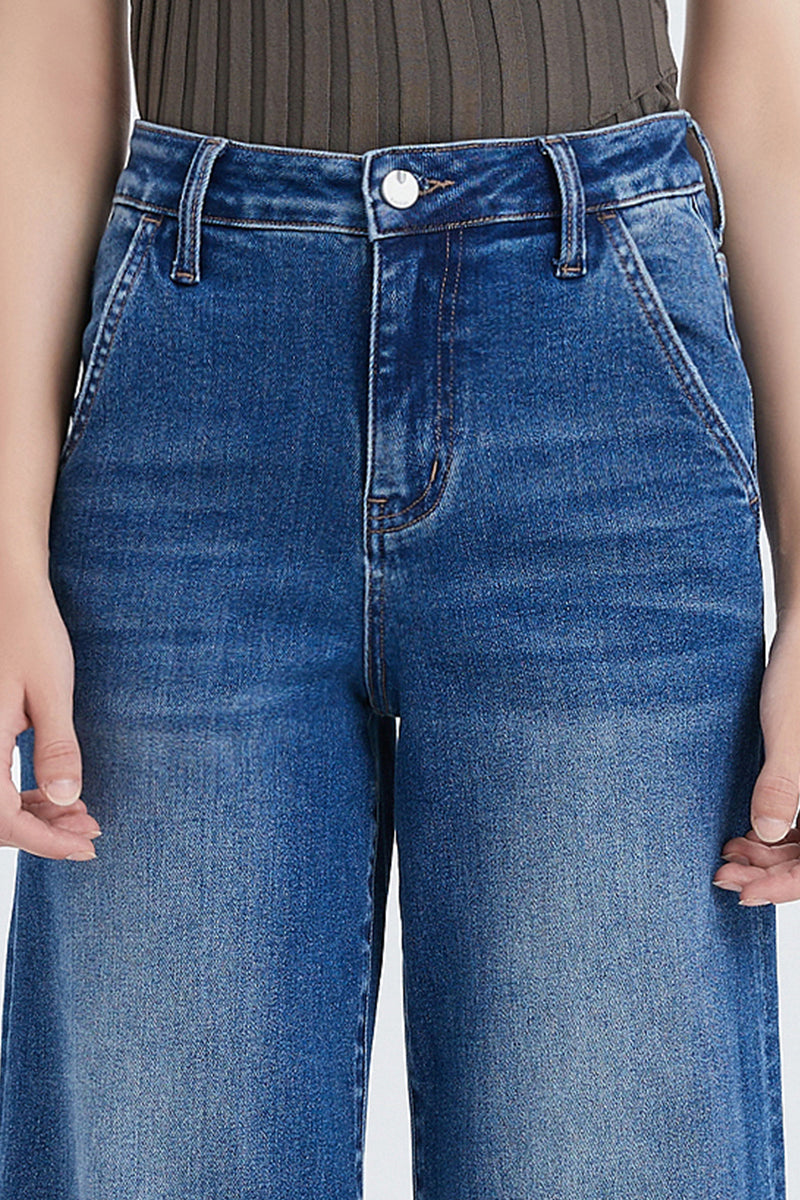 HIGH RISE CARPENTER WIDE FLARE JEANS BYW8085 SWEET