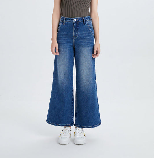 HIGH RISE CARPENTER WIDE FLARE JEANS BYW8085 SWEET