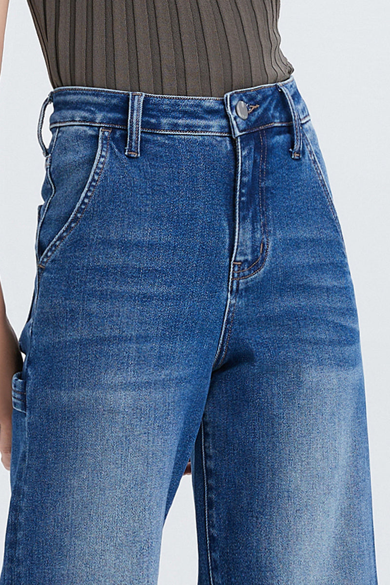 HIGH RISE CARPENTER WIDE FLARE JEANS BYW8085 SWEET