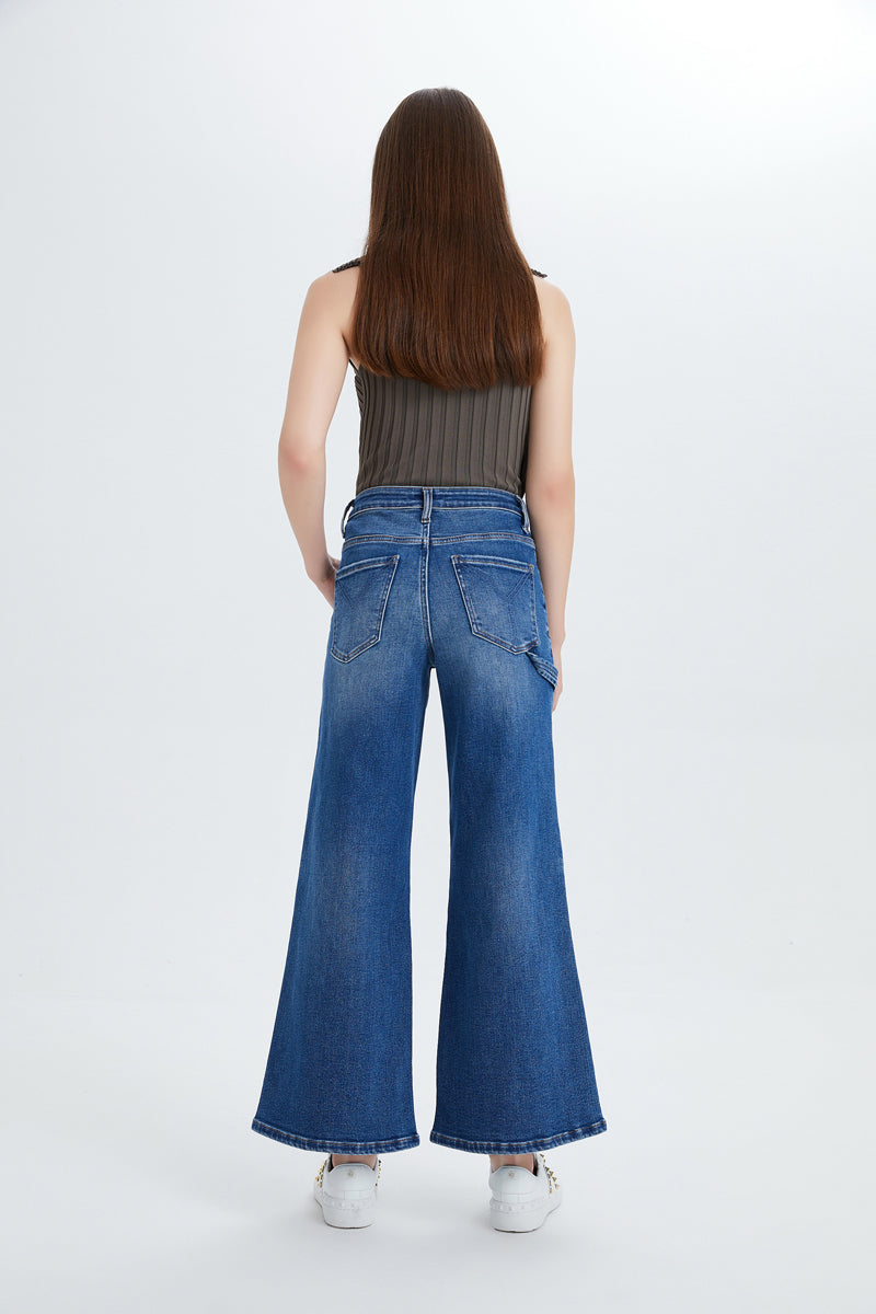 HIGH RISE CARPENTER WIDE FLARE JEANS BYW8085 SWEET