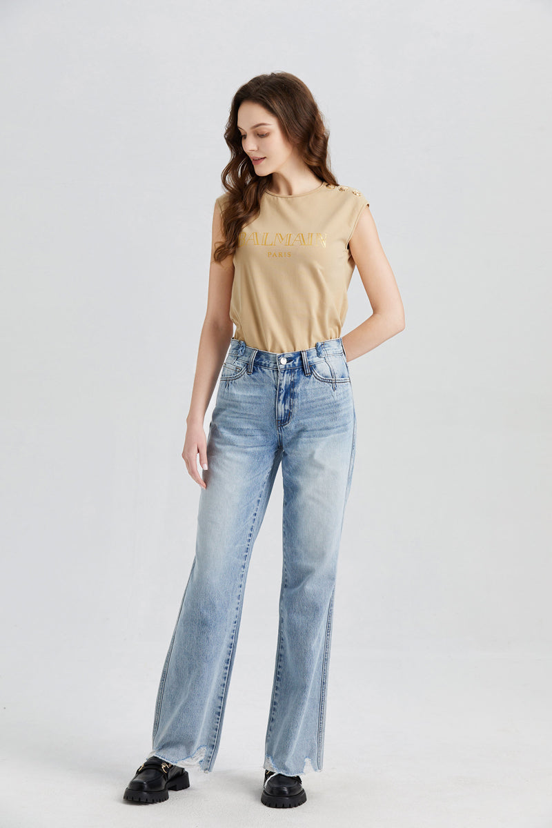 HIGH RISE WIDE LEG JEANS BYW8004