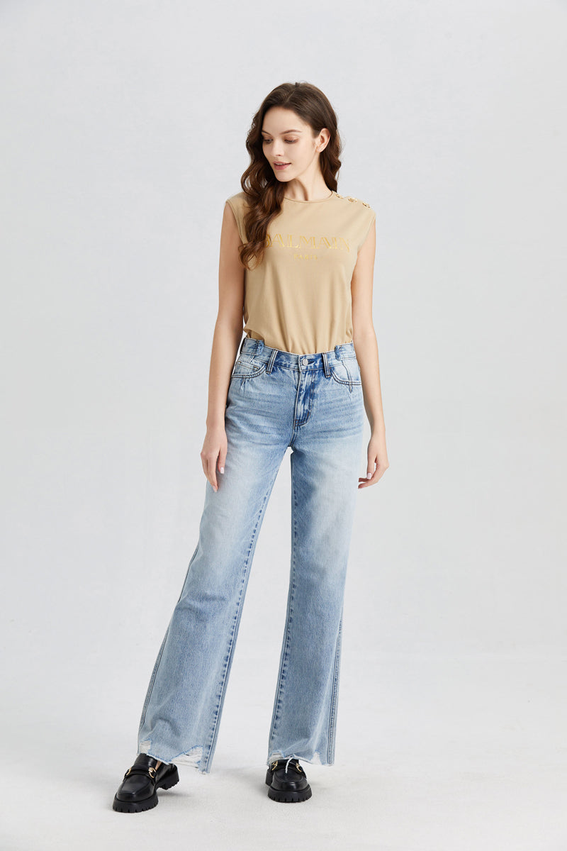 HIGH RISE WIDE LEG JEANS BYW8004