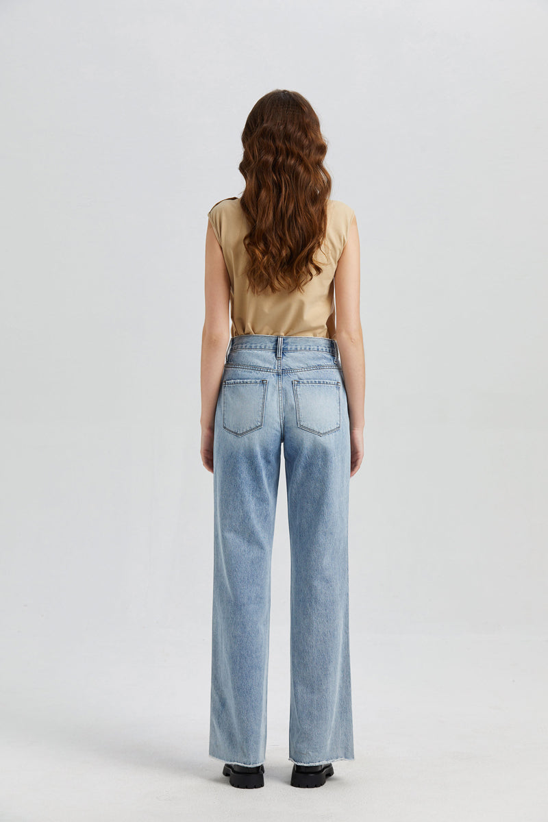 HIGH RISE WIDE LEG JEANS BYW8004