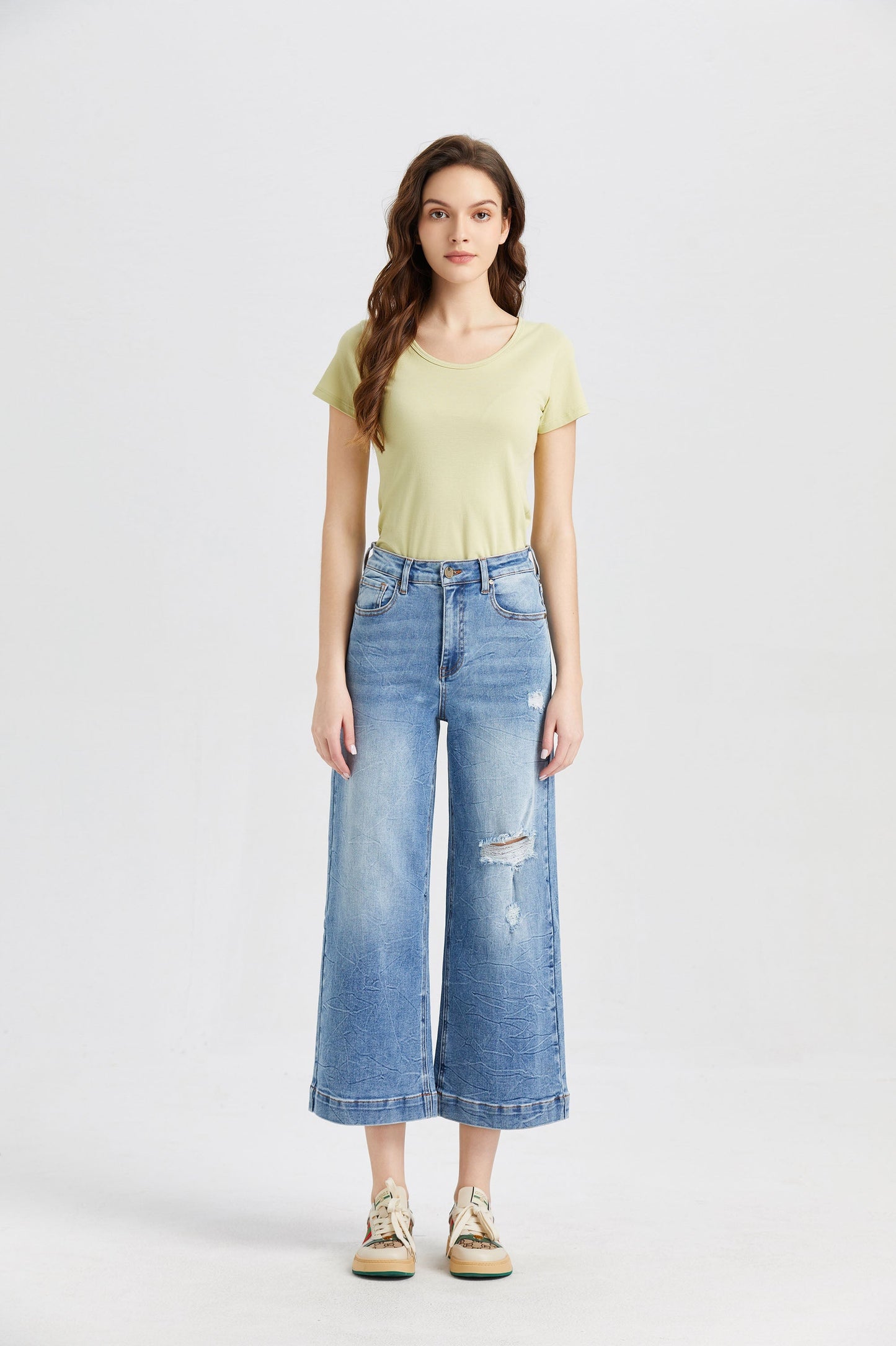 HIGH RISE WIDE LEG JEANS BYW8005