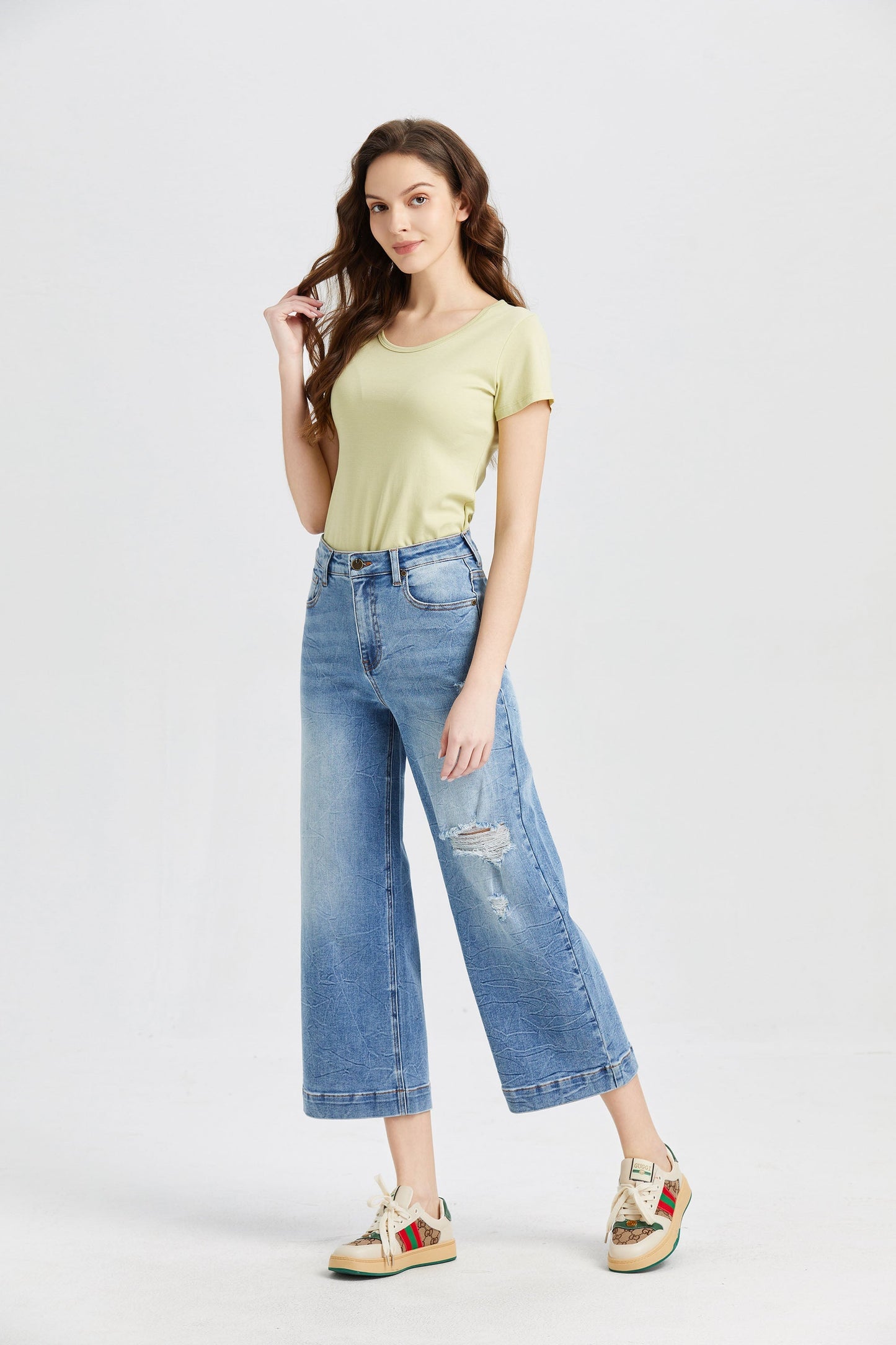 HIGH RISE WIDE LEG JEANS BYW8005