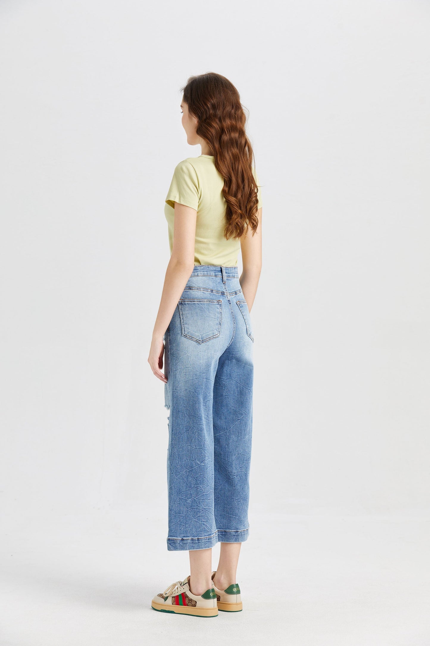 HIGH RISE WIDE LEG JEANS BYW8005