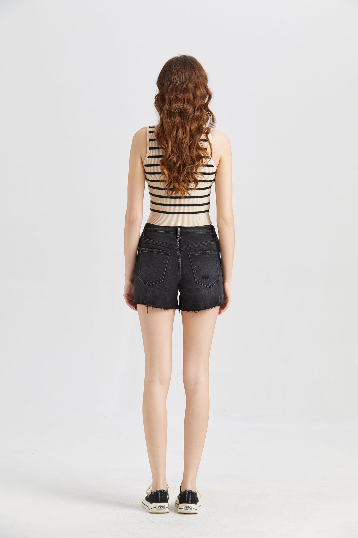 HIGH RISE DENIM SHORTS BYH6015 1st recut
