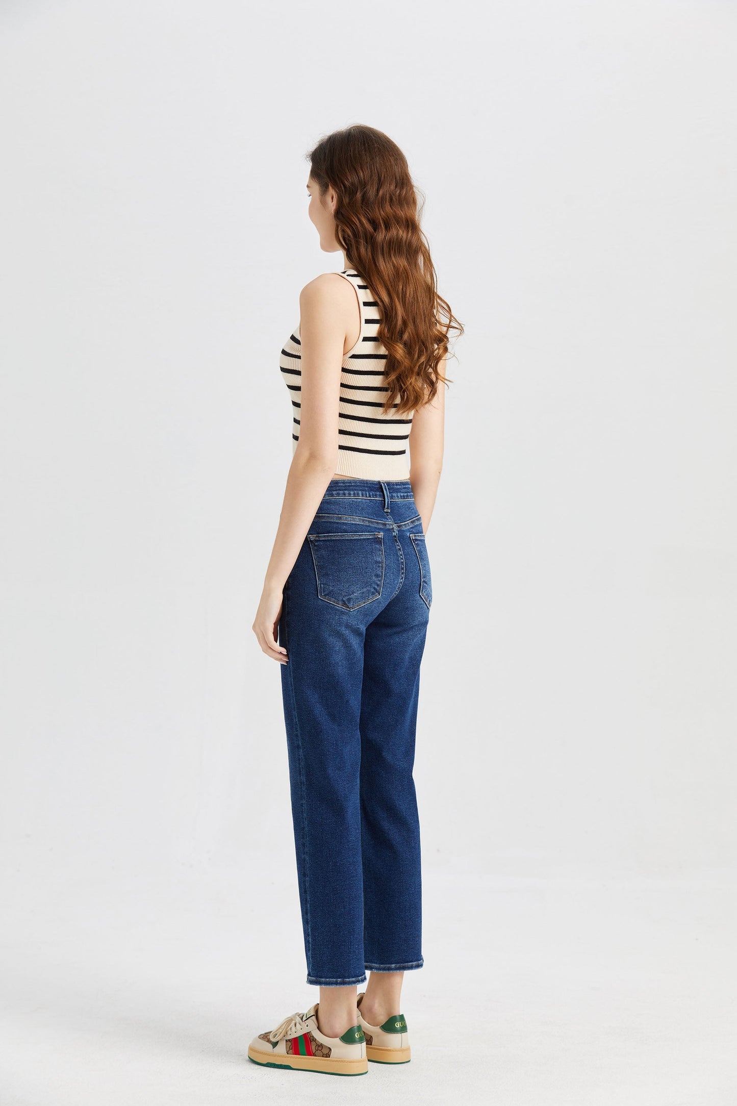 HIGH RISE STRAIGHT LEG JEANS BYT5015