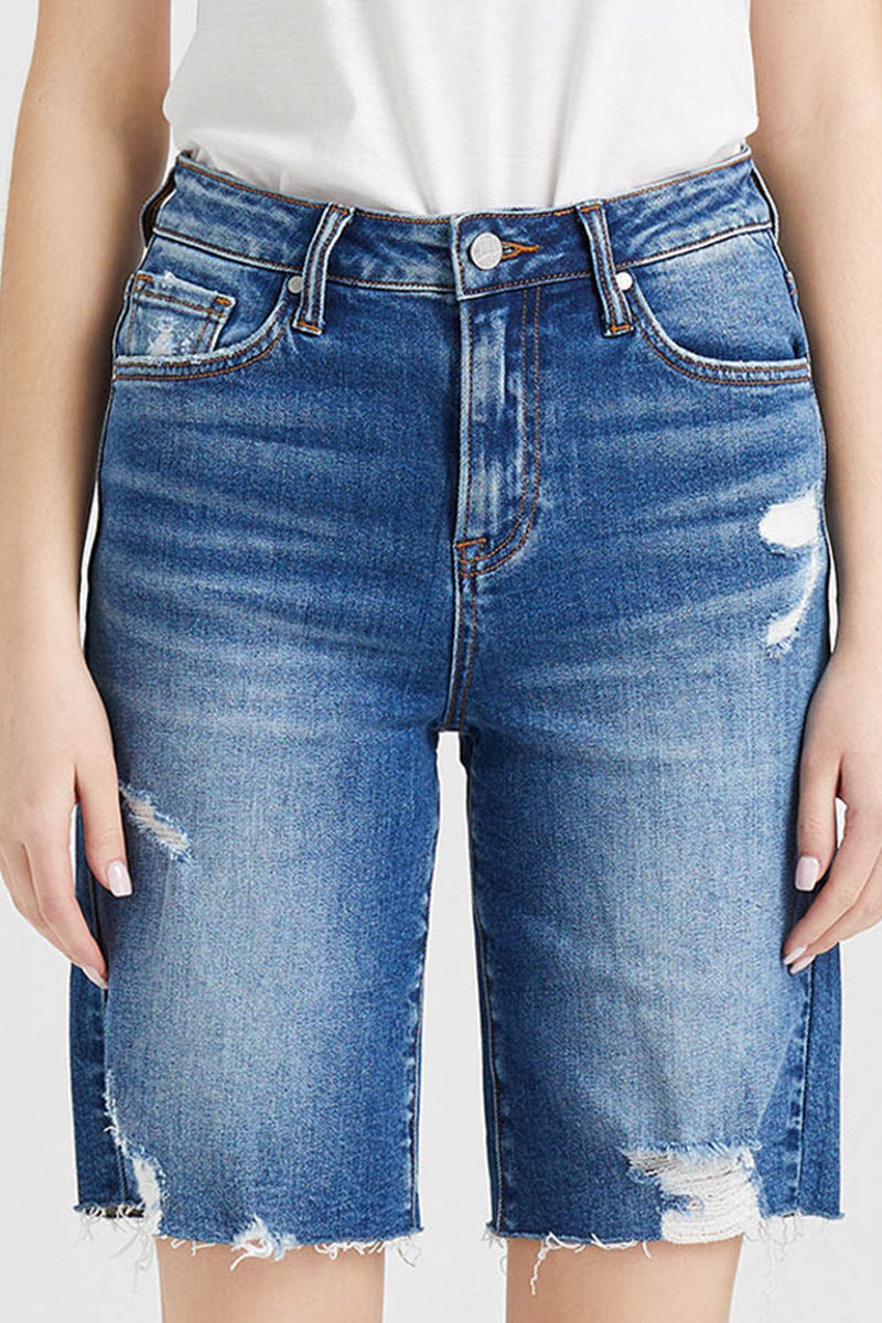 HIGH RISE DENIM SHORTS BYH6017