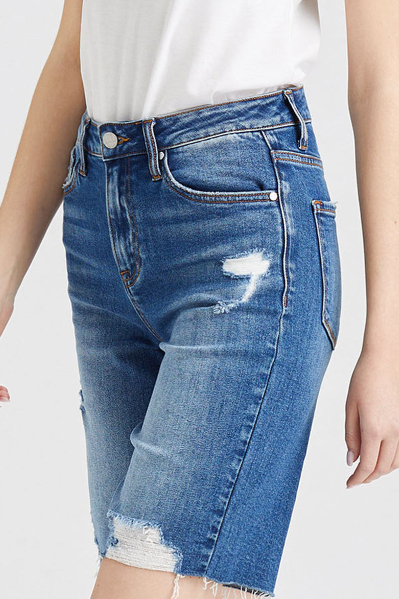 HIGH RISE DENIM SHORTS BYH6017