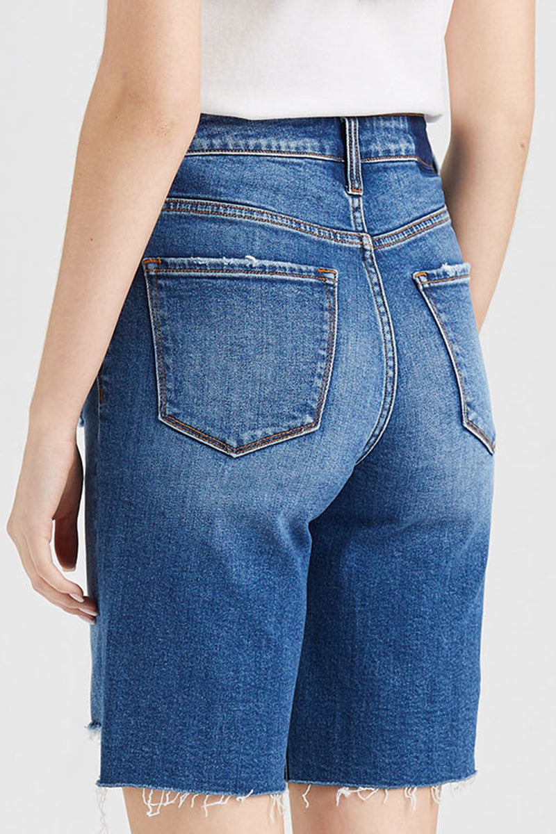 HIGH RISE DENIM SHORTS BYH6017