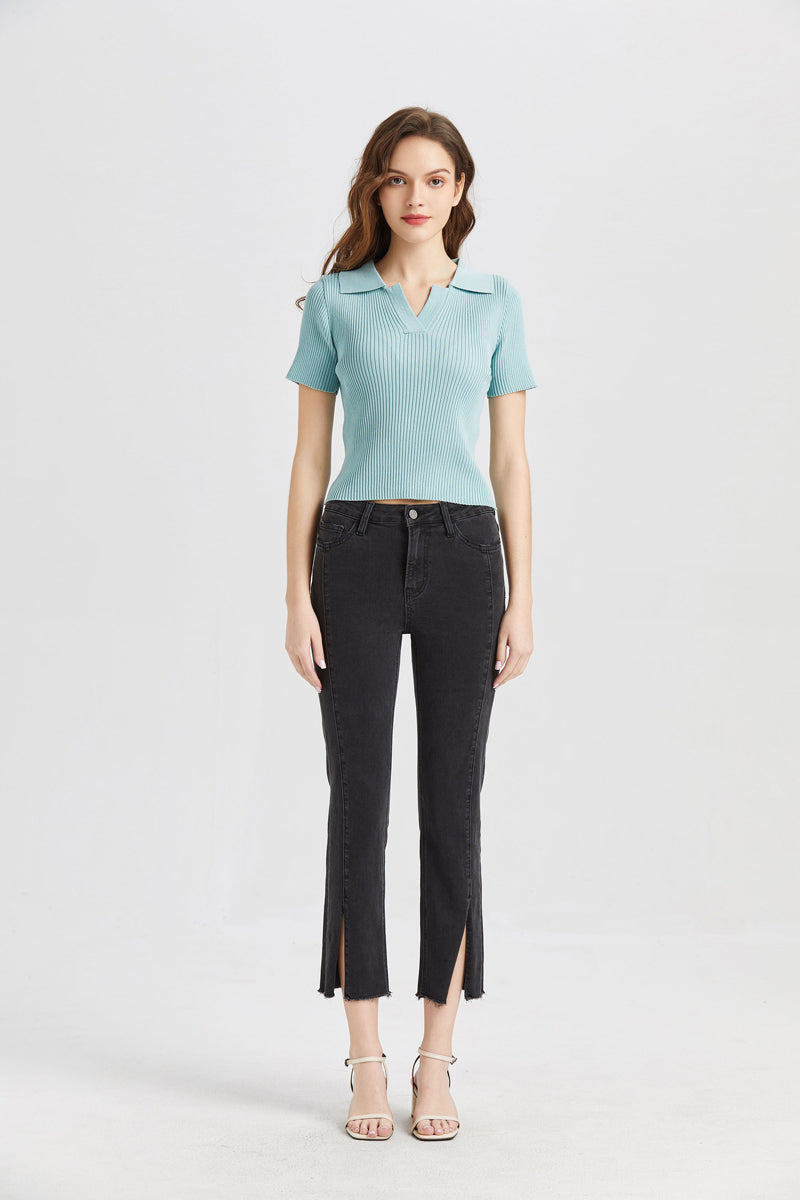 HIGH RISE STRAIGHT LEG JEANS BYT5111