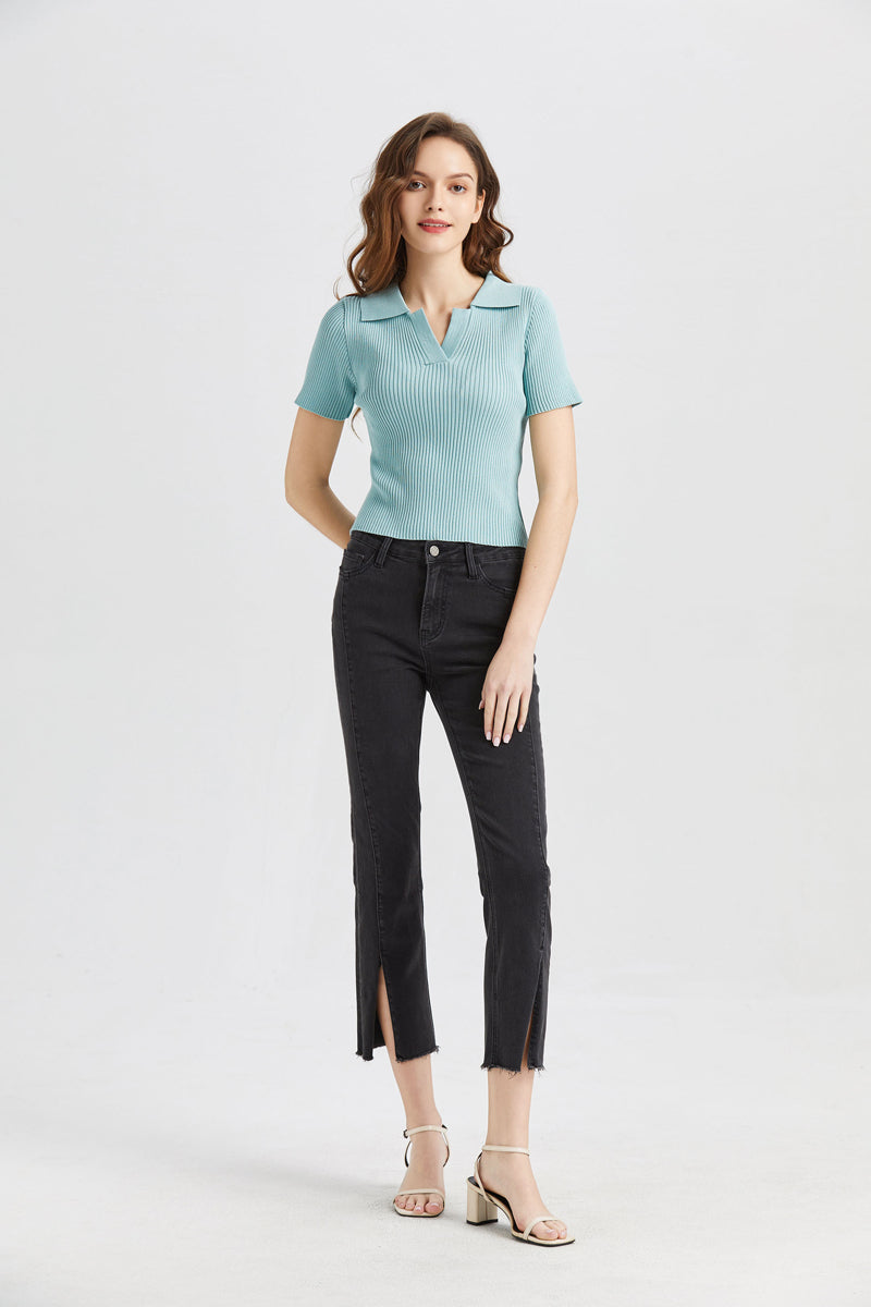 HIGH RISE STRAIGHT LEG JEANS BYT5111