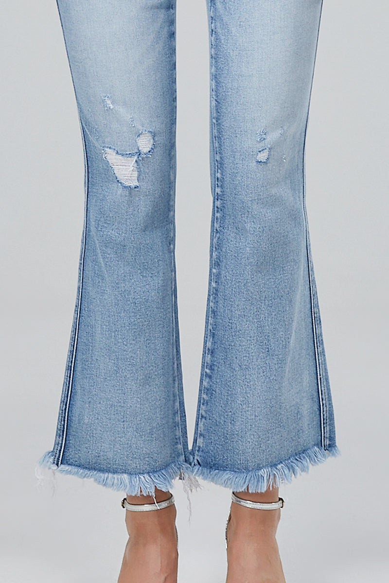 HIGH RISE CROP FLARE JEANS BYT5017