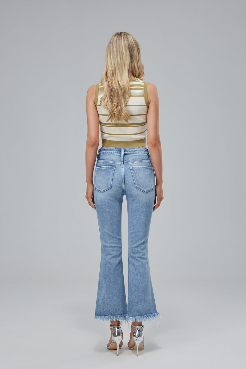 HIGH RISE CROP FLARE JEANS BYT5017