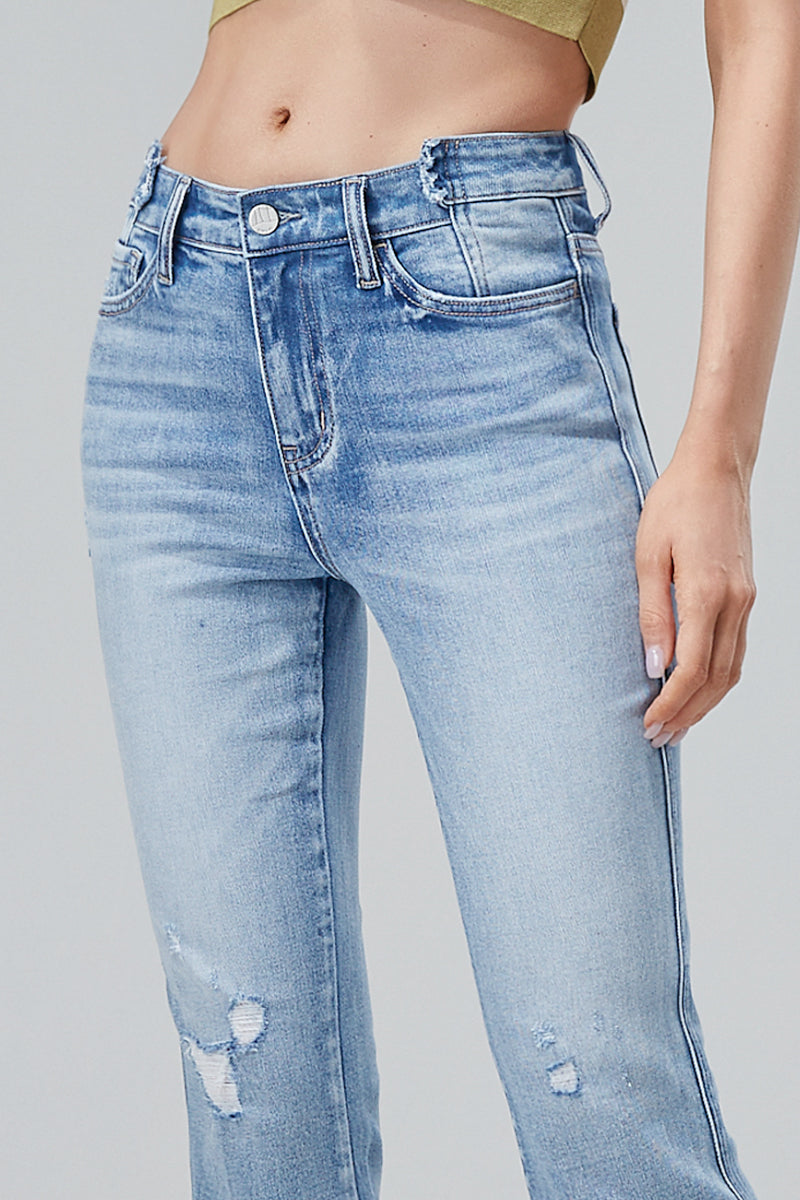 HIGH RISE CROP FLARE JEANS BYT5017