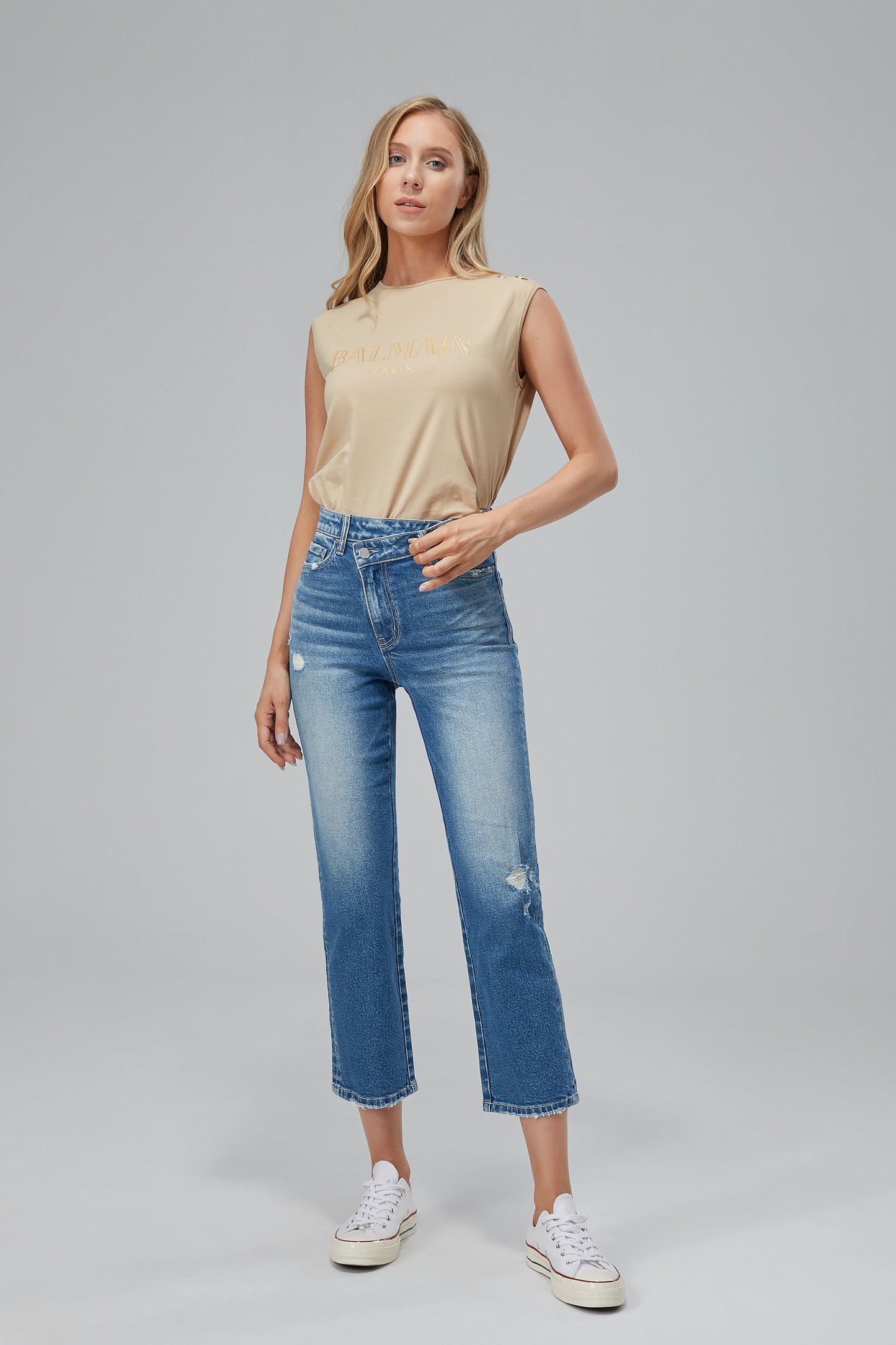 HIGH RISE STRAIGHT LEG JEANS BYT5011