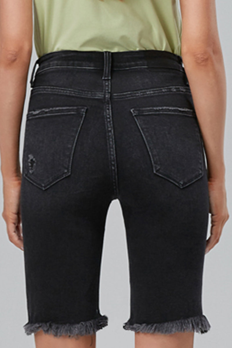 HIGH RISE DENIM SHORTS BYH6018