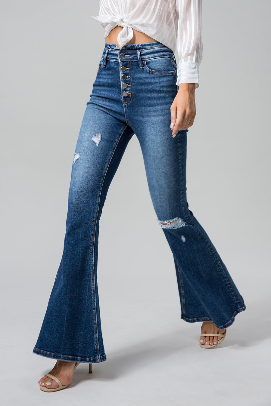 HIGH RISE FLARE JEANS BYF1010L