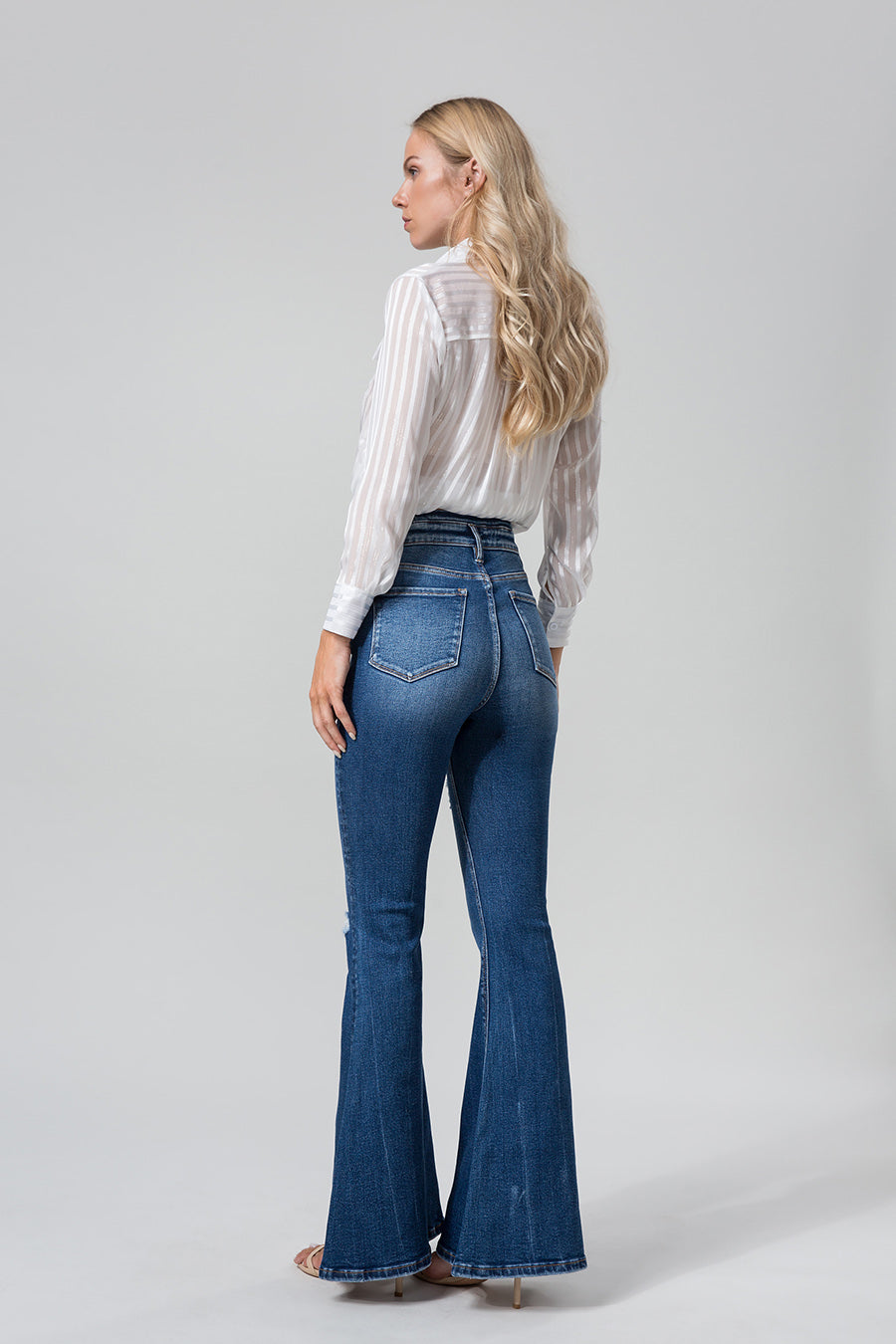 HIGH RISE FLARE JEANS BYF1010L