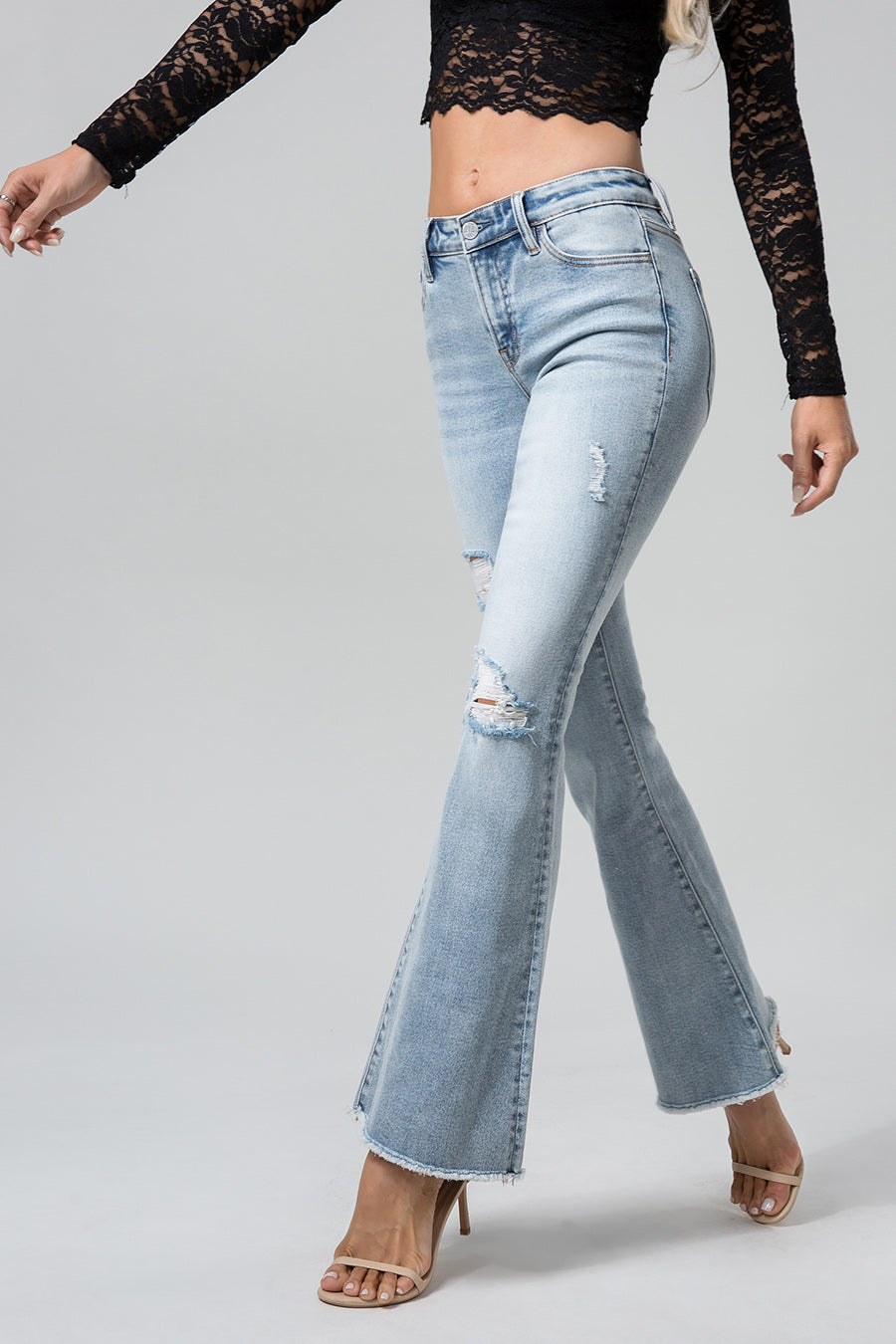 MID RISE FLARE JEANS BYF1011LB