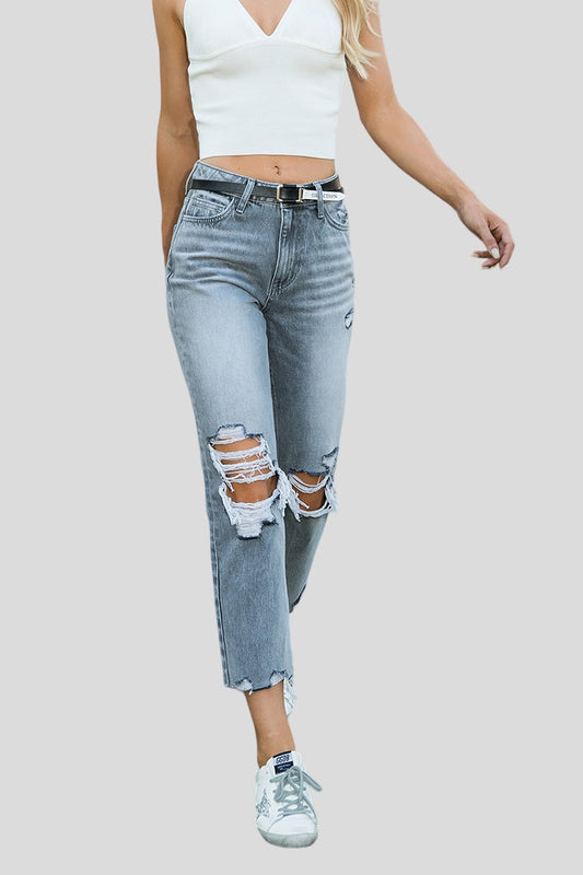 HIGH RISE STRAIGHT LEG JEANS BYT5002