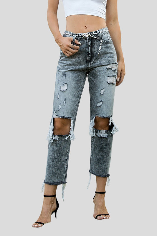 HIGH RISE STRAIGHT LEG JEANS BYT5007