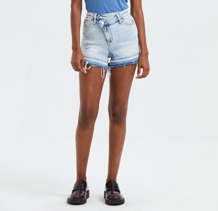 HIGH RISE DENIM SHORTS BYH6001