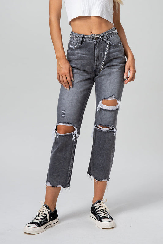 MID RISE STRAIGHT LEG JEANS BYT5005