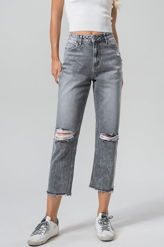 HIGH RISE STRAIGHT LEG JEANS BYT5006