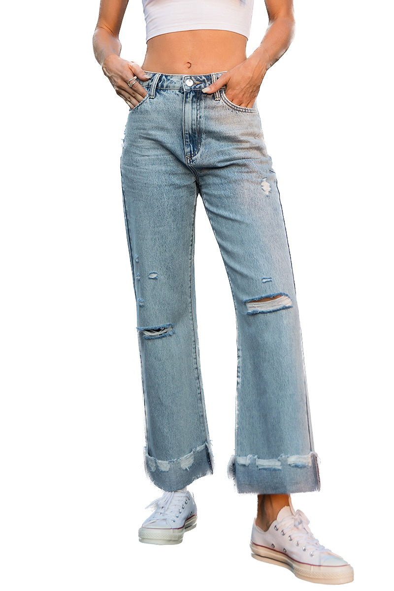 HIGH RISE STRAIGHT LEG JEANS BYT5010