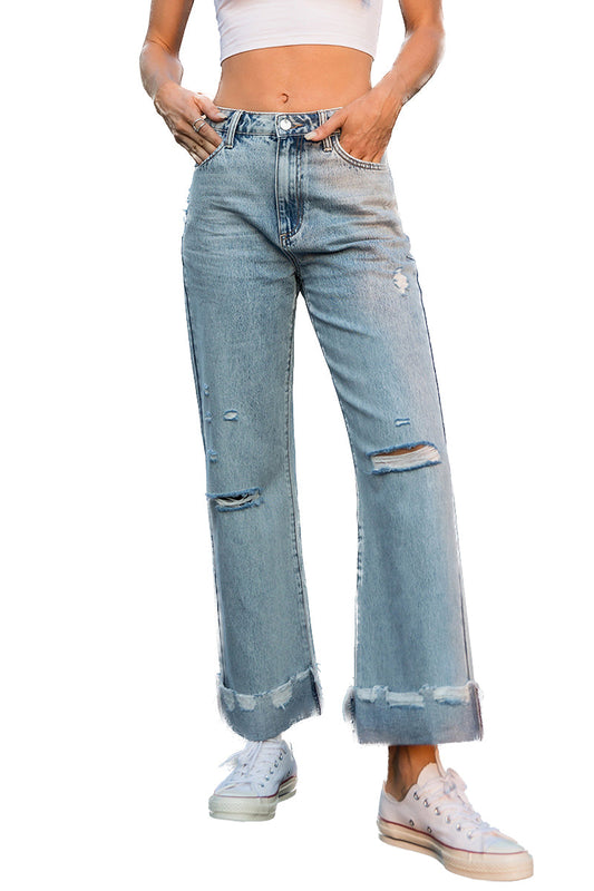 HIGH RISE STRAIGHT LEG JEANS BYT5010