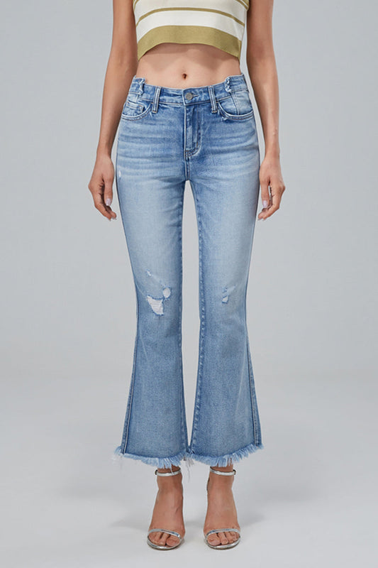 HIGH RISE CROP FLARE JEANS BYT5017